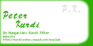 peter kurdi business card